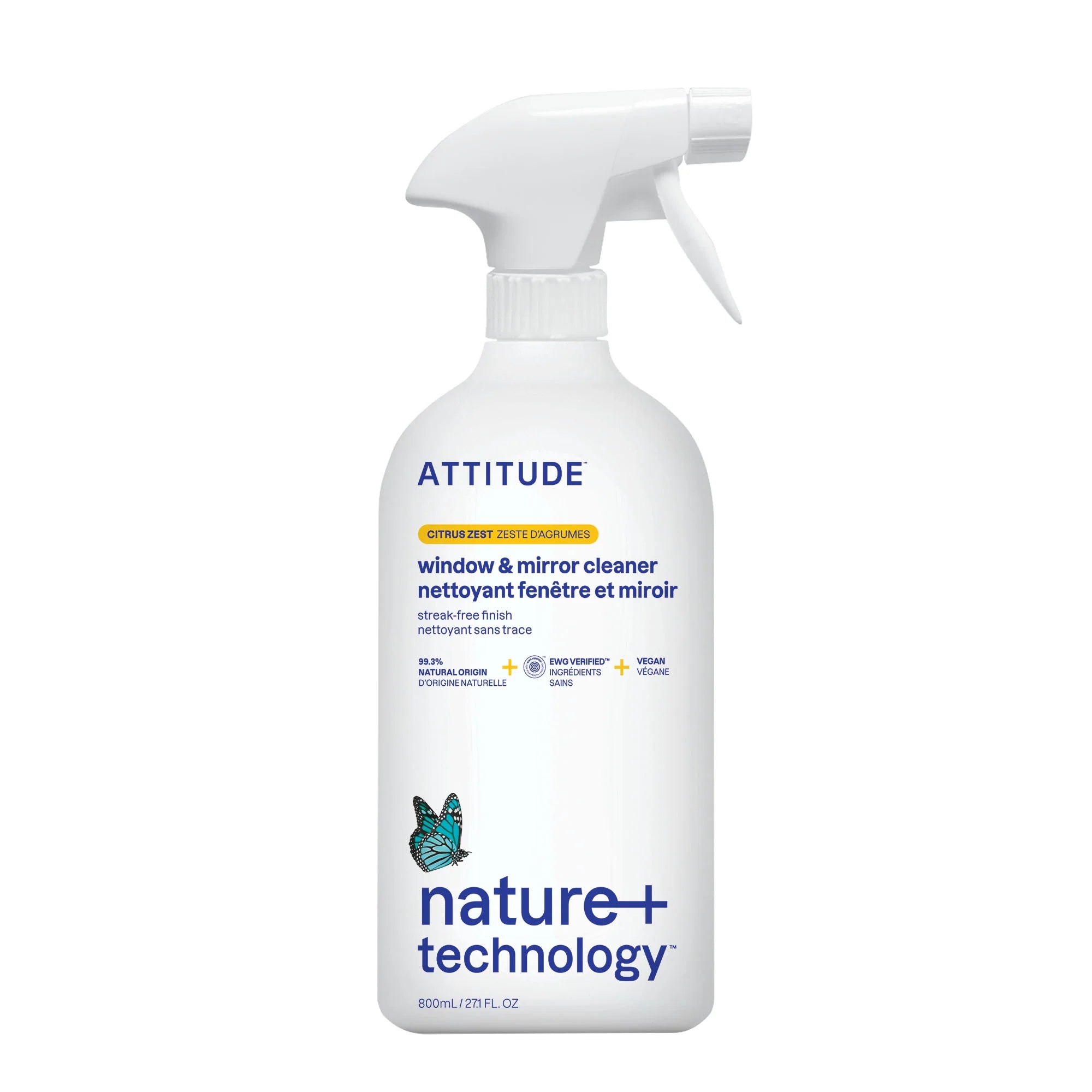 Nettoyant fenêtre et miroir - Zeste d'agrumes - 800 mL