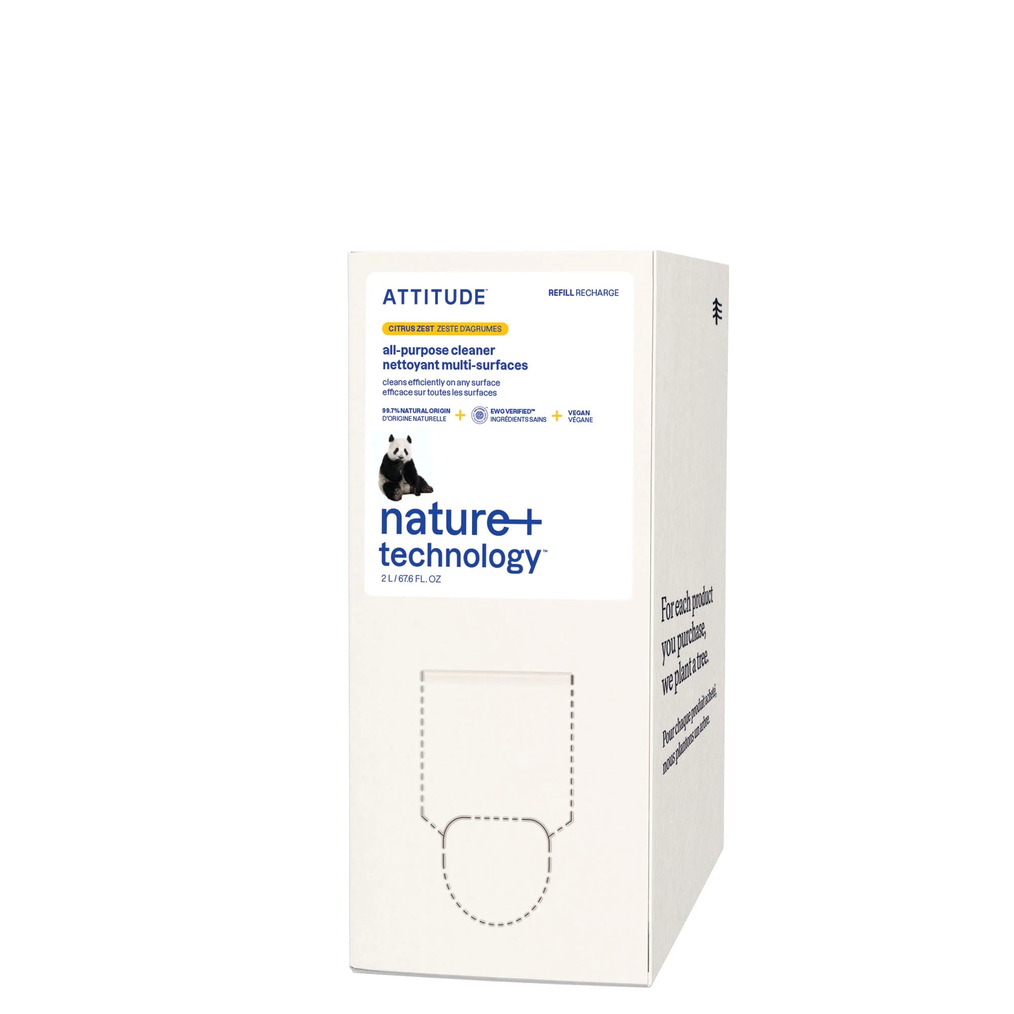 Nettoyant multi surfaces - Zeste d'agrumes - Éco-Recharge - 2 L