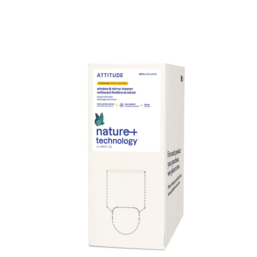 Nettoyant fenêtre et miroir - Zeste d'agrumes - Éco-Recharge - 2 L