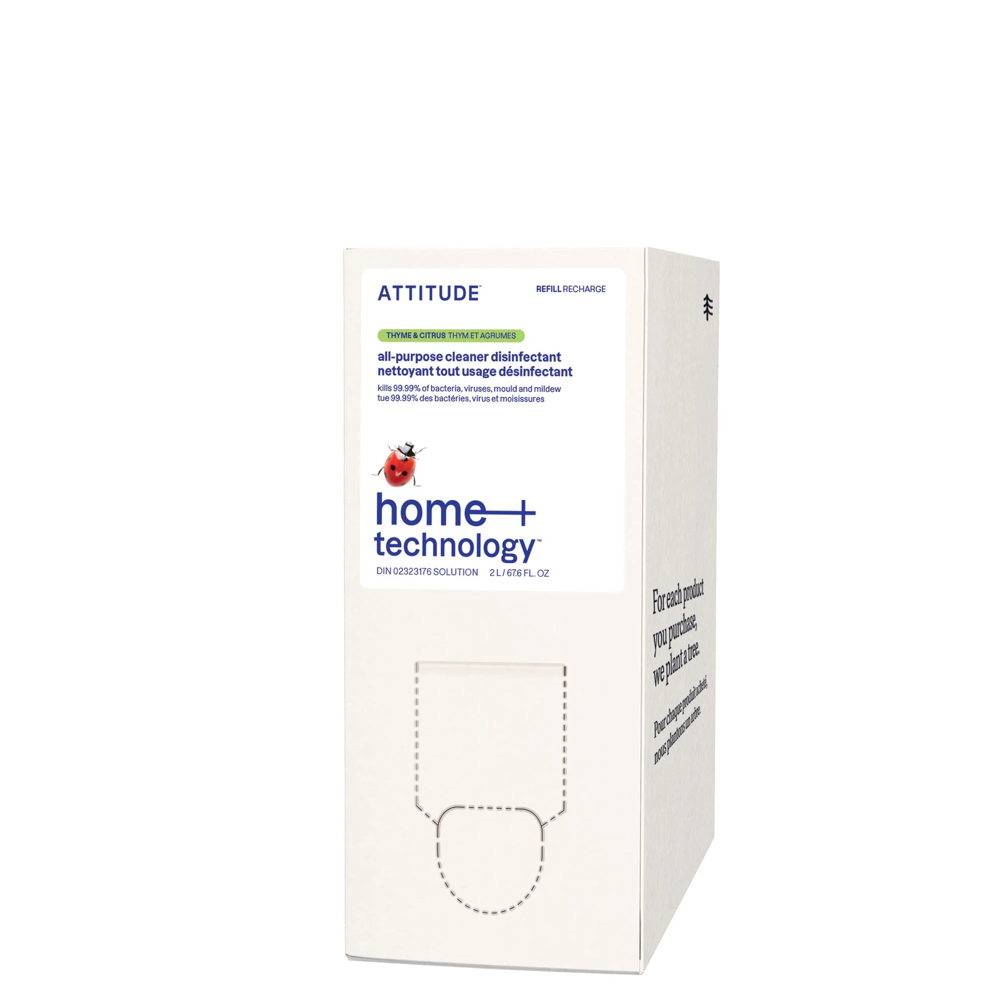 Nettoyant tout usage - désinfectant - Thym et agrumes - Éco-Recharge 2 L