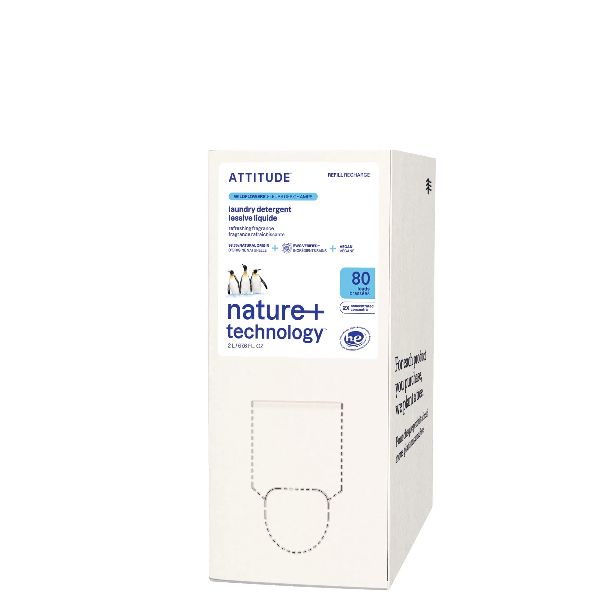 Détergent à lessive - Fleurs des champs - Éco-Recharge - 80 brassées