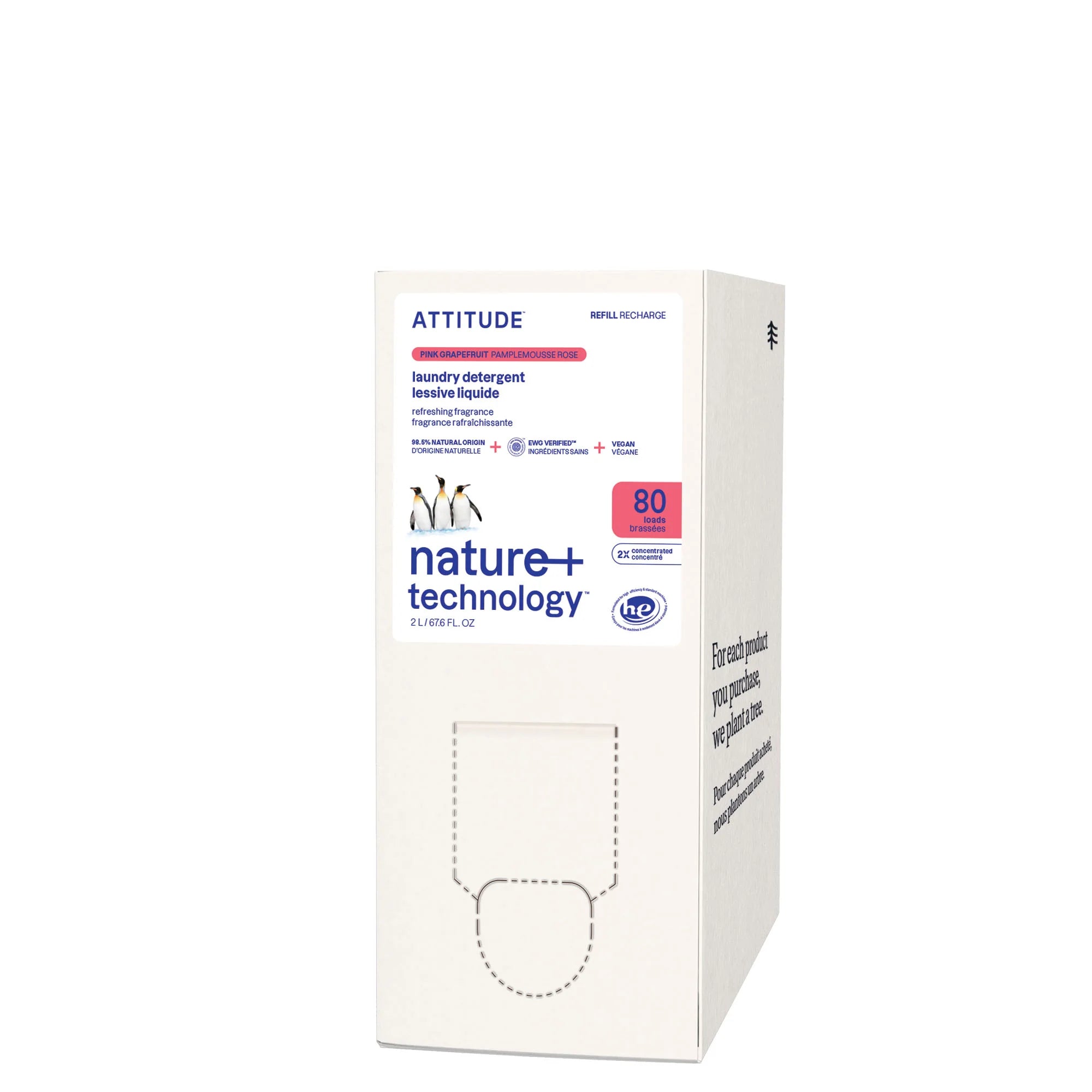 Détergent à lessive - Pamplemousse rose - Éco-Recharge - 80 brassées