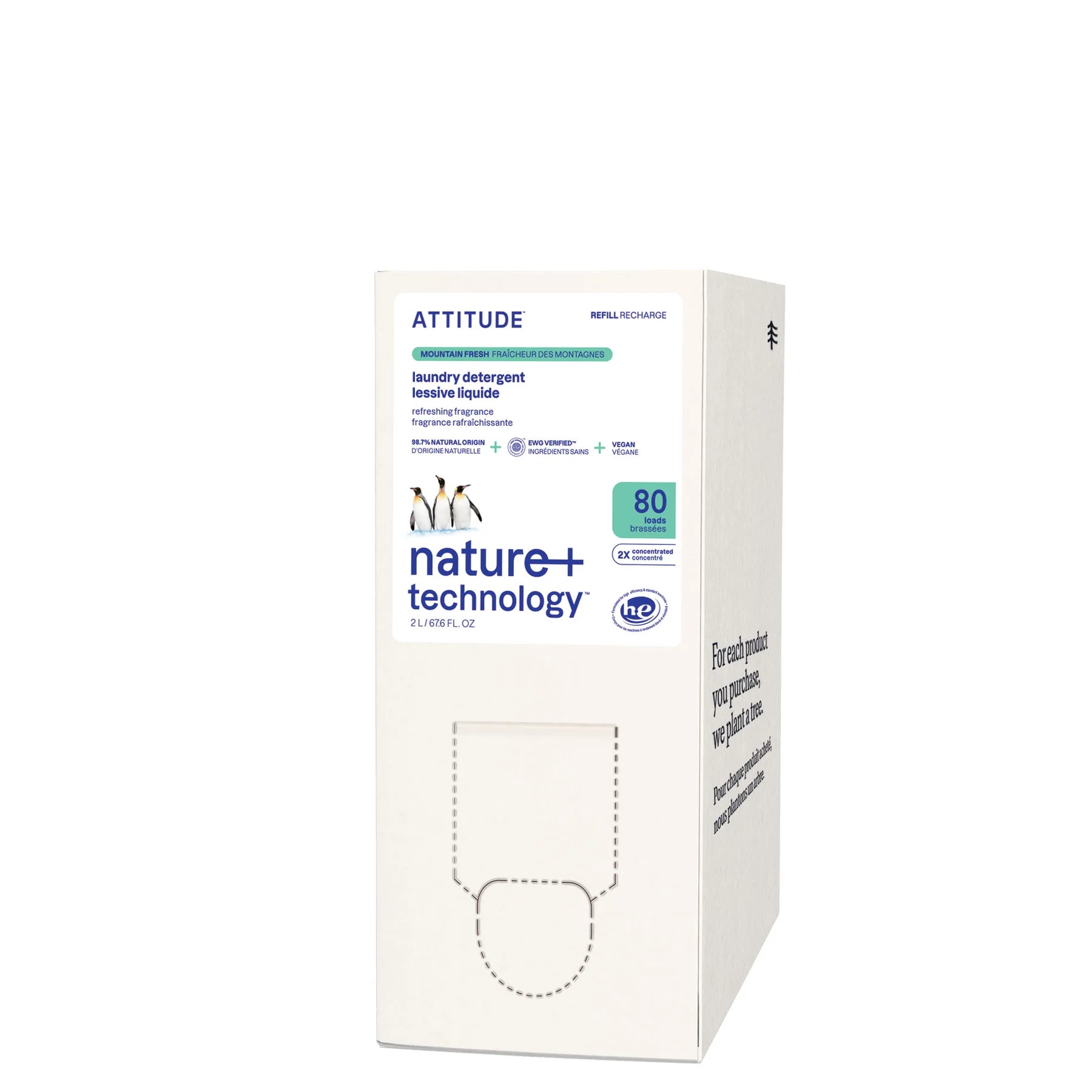 Détergent à lessive - Fraîcheur des Montagnes - Éco-Recharge - 80 brassées