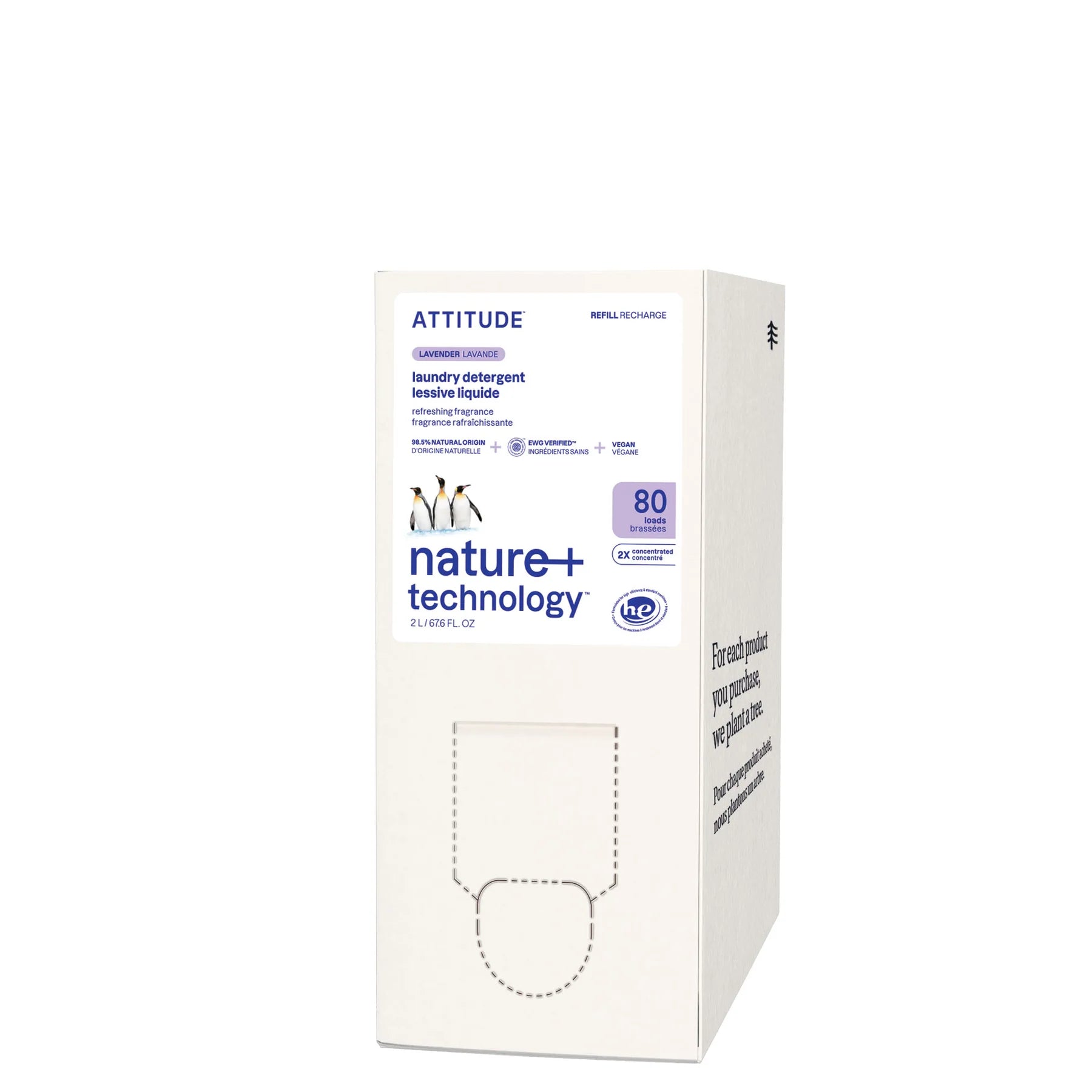 Détergent à lessive - Lavande - Éco-Recharge - 80 brassées