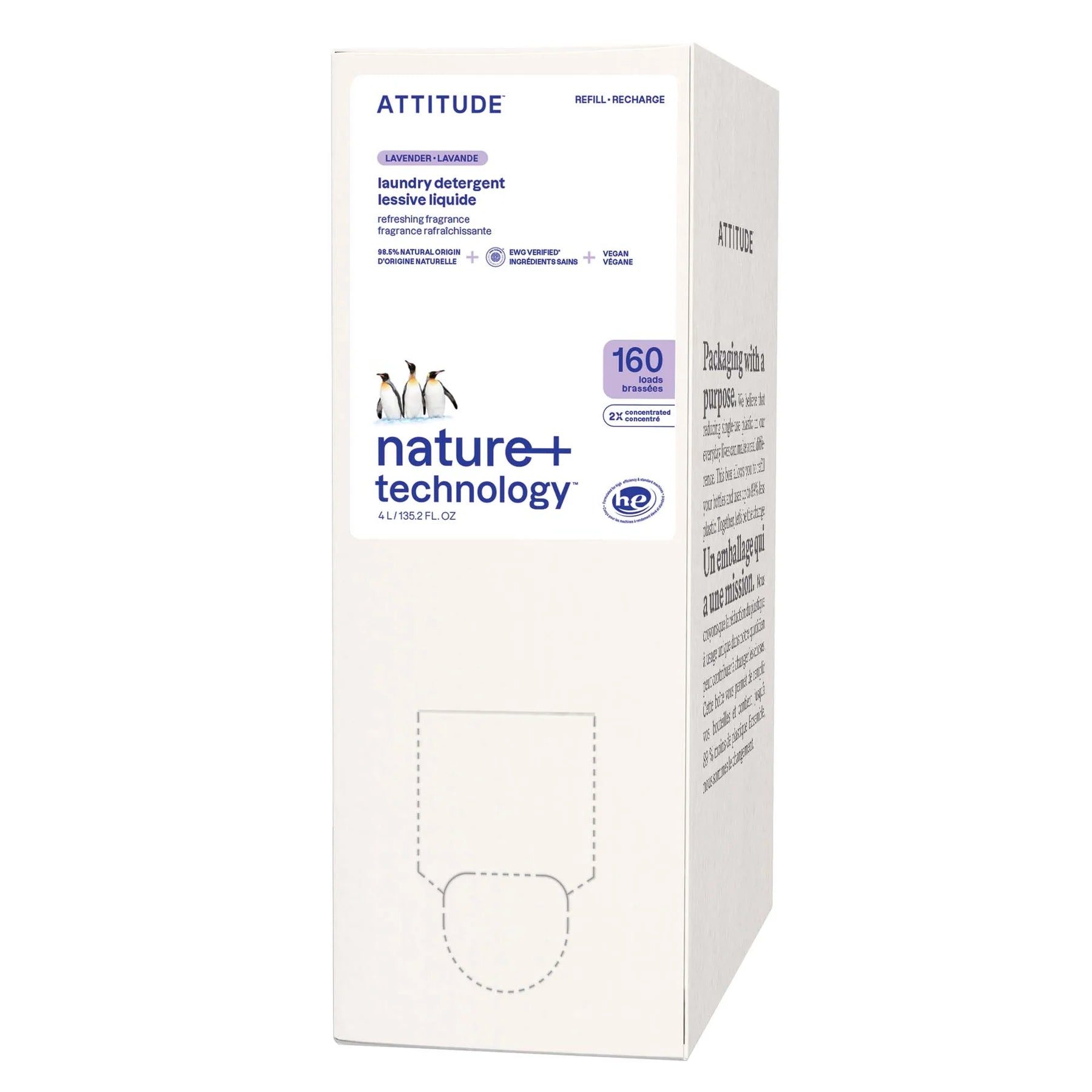 Détergent à lessive - Lavande - Éco-Recharge - 160 brassées