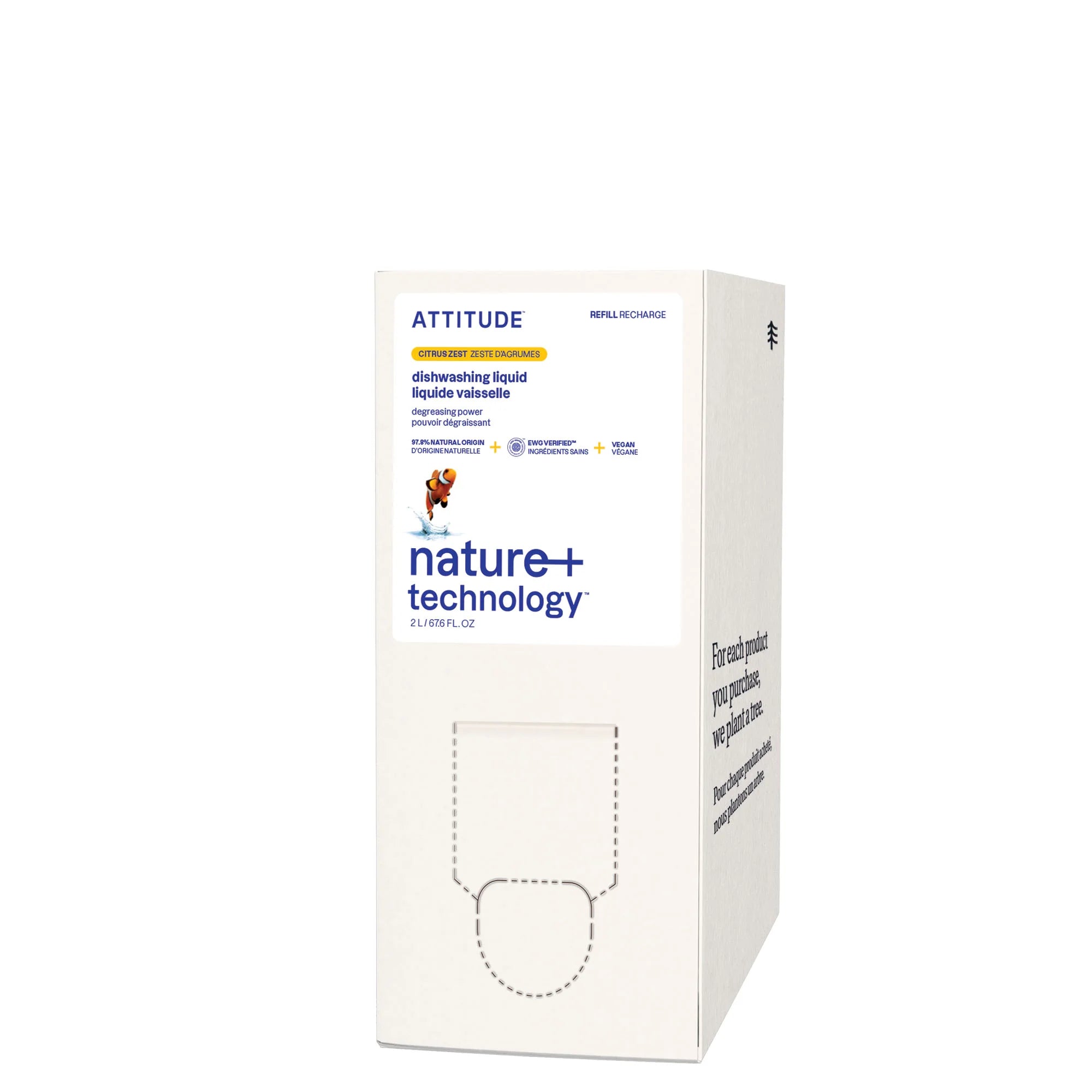 Liquide vaisselle - Zeste d'agrumes - Éco-Recharge 2 L