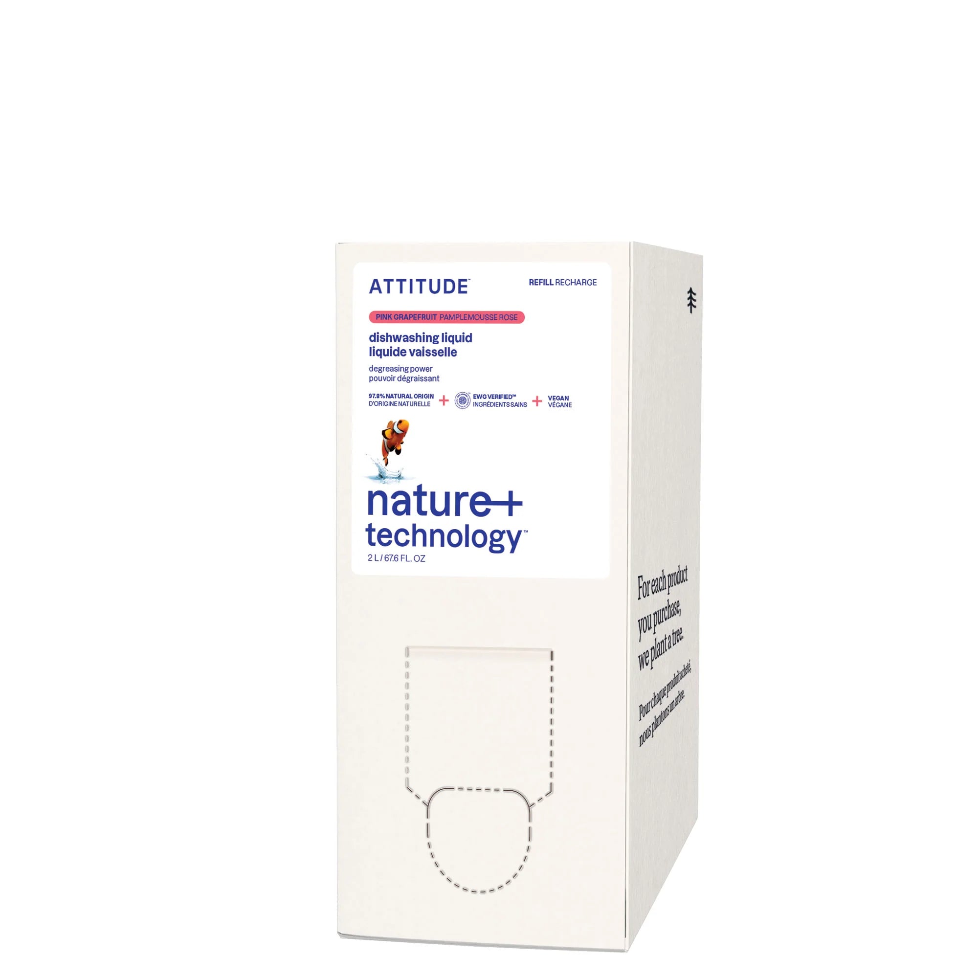 Liquide vaisselle - Pamplemousse rose - Éco-Recharge 2 L