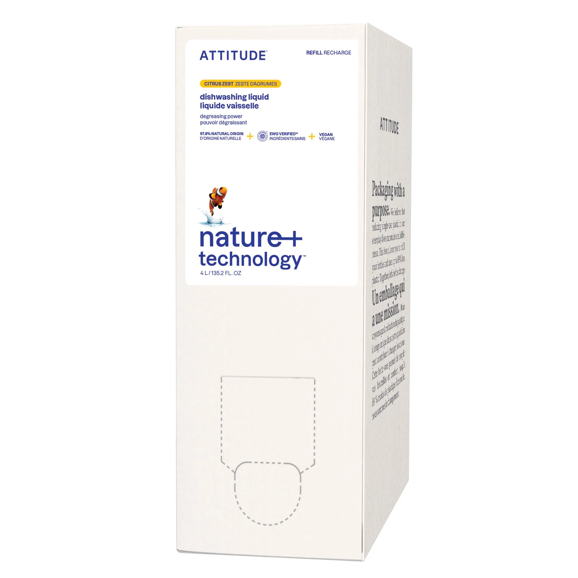 Liquide vaisselle - Zeste d'agrumes - Éco-Recharge 4 L