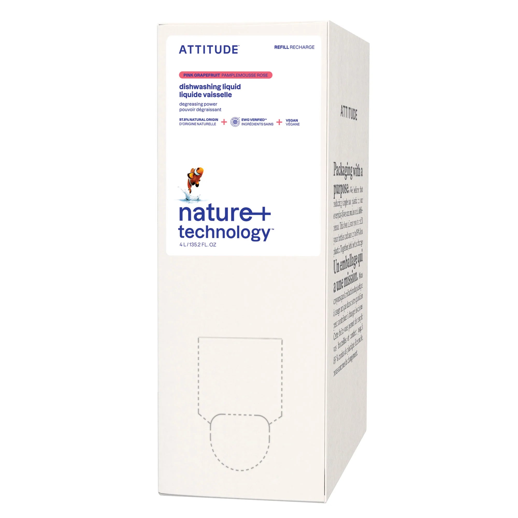 Liquide vaisselle - Pamplemousse rose - Éco-Recharge 4 L