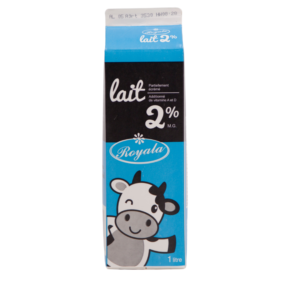 Lait 2% m.g. - Carton - 1 L