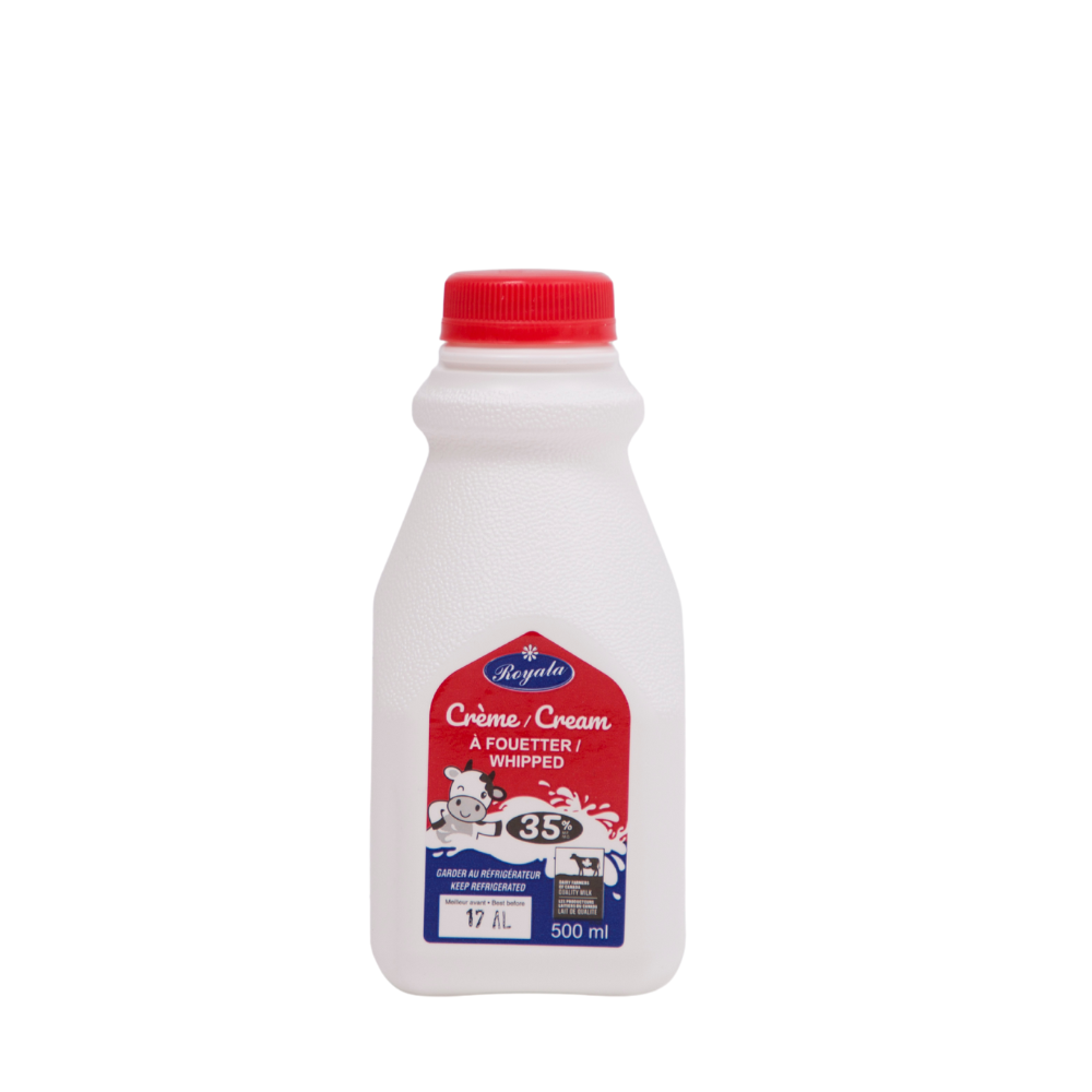 Crème à fouetter 35% m.g. - Plastique - 500 mL
