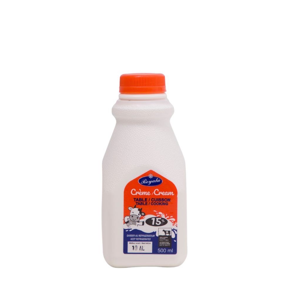 Crème de Table / Cuisson 15% m.g. - Plastique - 500 mL