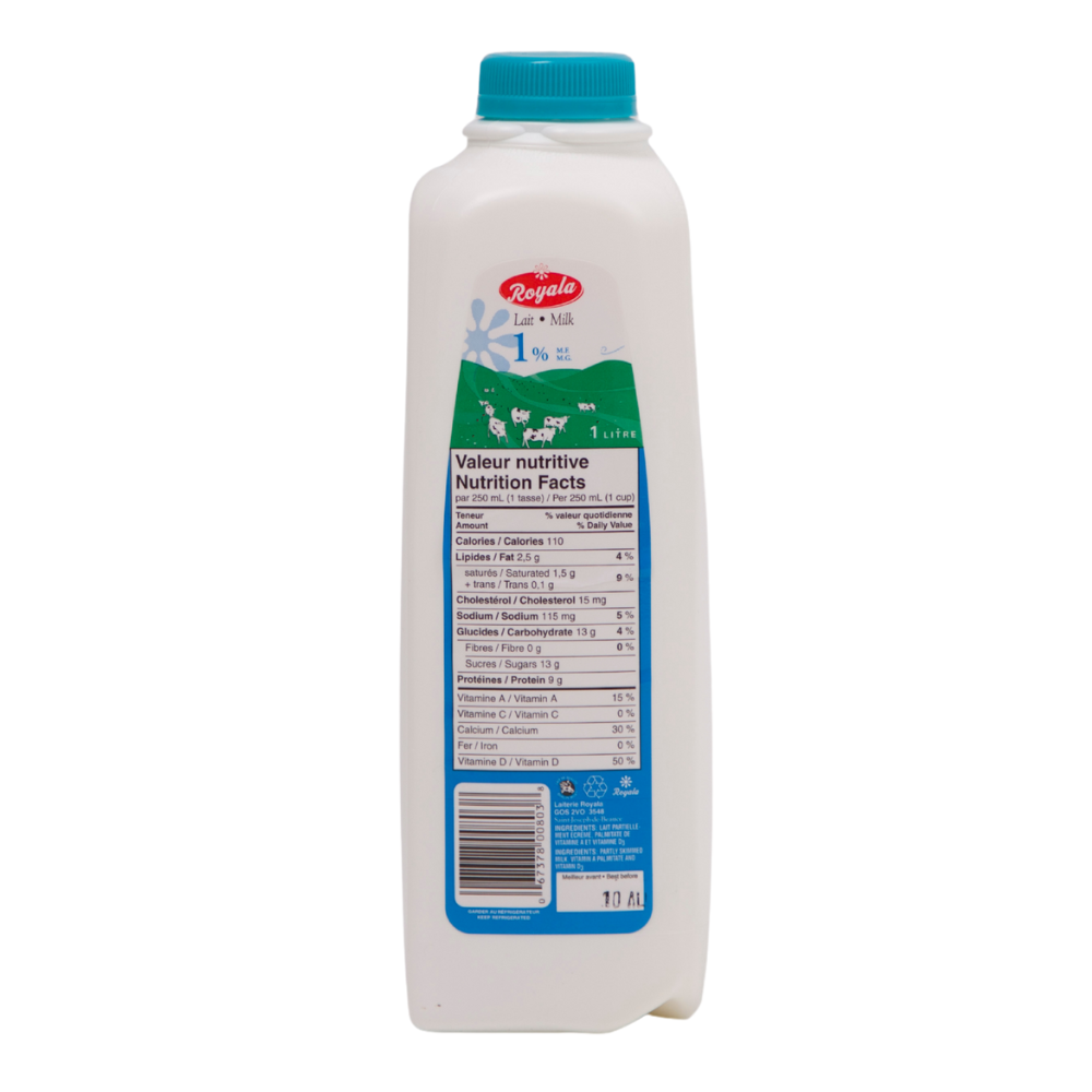 Lait 1% m.g. - Plastique - 1 L