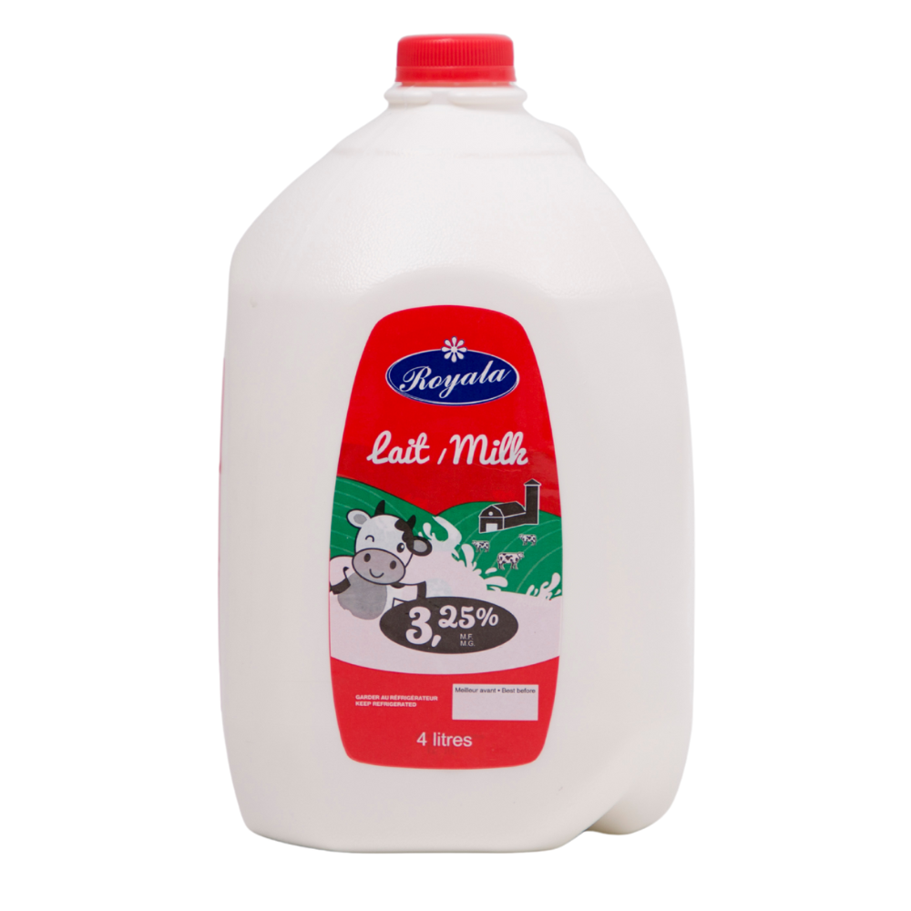 Lait 3,25% m.g. - Plastique - 4 L