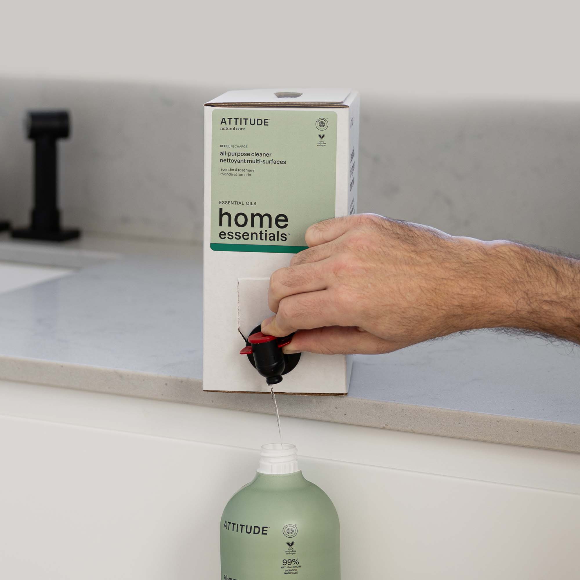 Nettoyant multi surfaces - huiles essentielles - Lavande et romarin - Recharge - 2 L