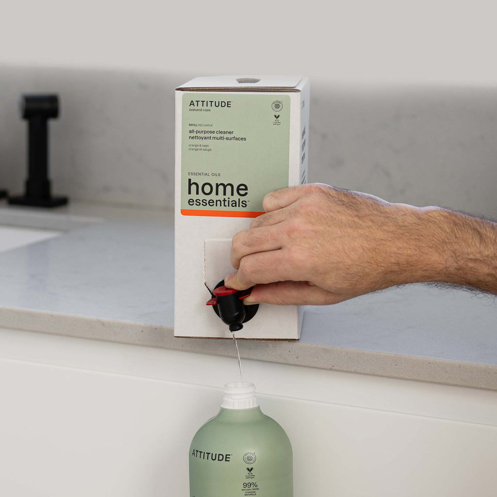 Nettoyant multi surfaces - huiles essentielles - Sauge et orange - Recharge - 2 L