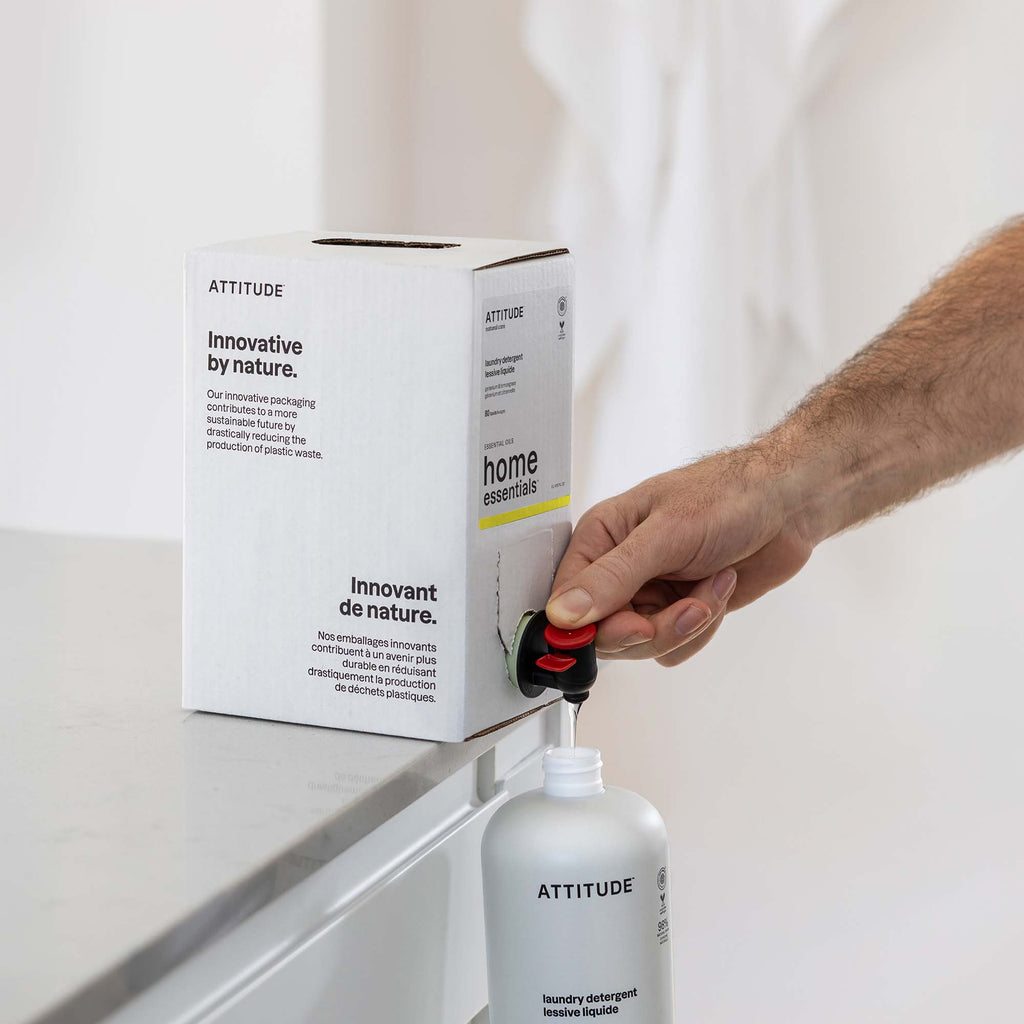 Lessive liquide - huiles essentielles - Géranium et citronnelle - Recharge - 80 brassées