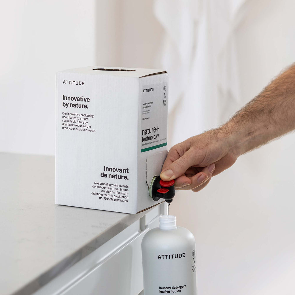 Lessive liquide - huiles essentielles - Lavande et romarin - Recharge - 80 brassées