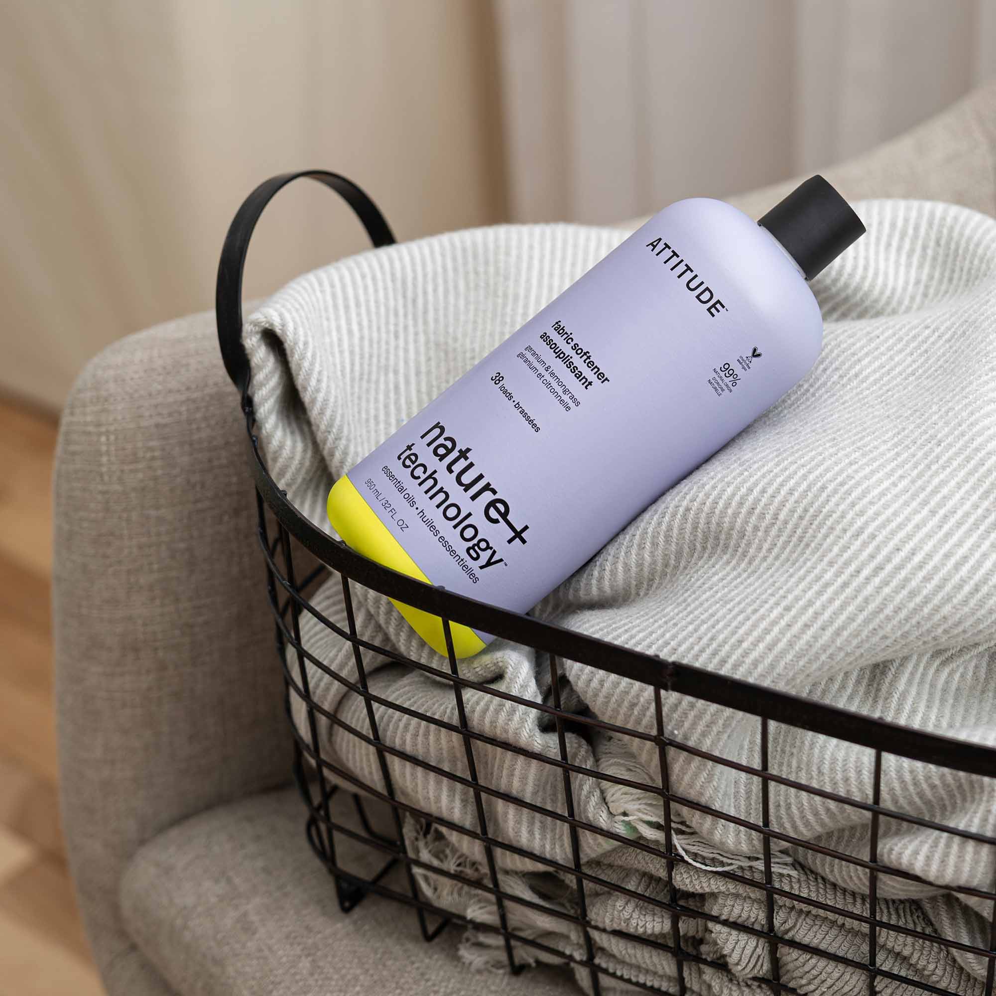 Assouplissant - huiles essentielles - Géranium et citronnelle - Aluminium - 40 brassées