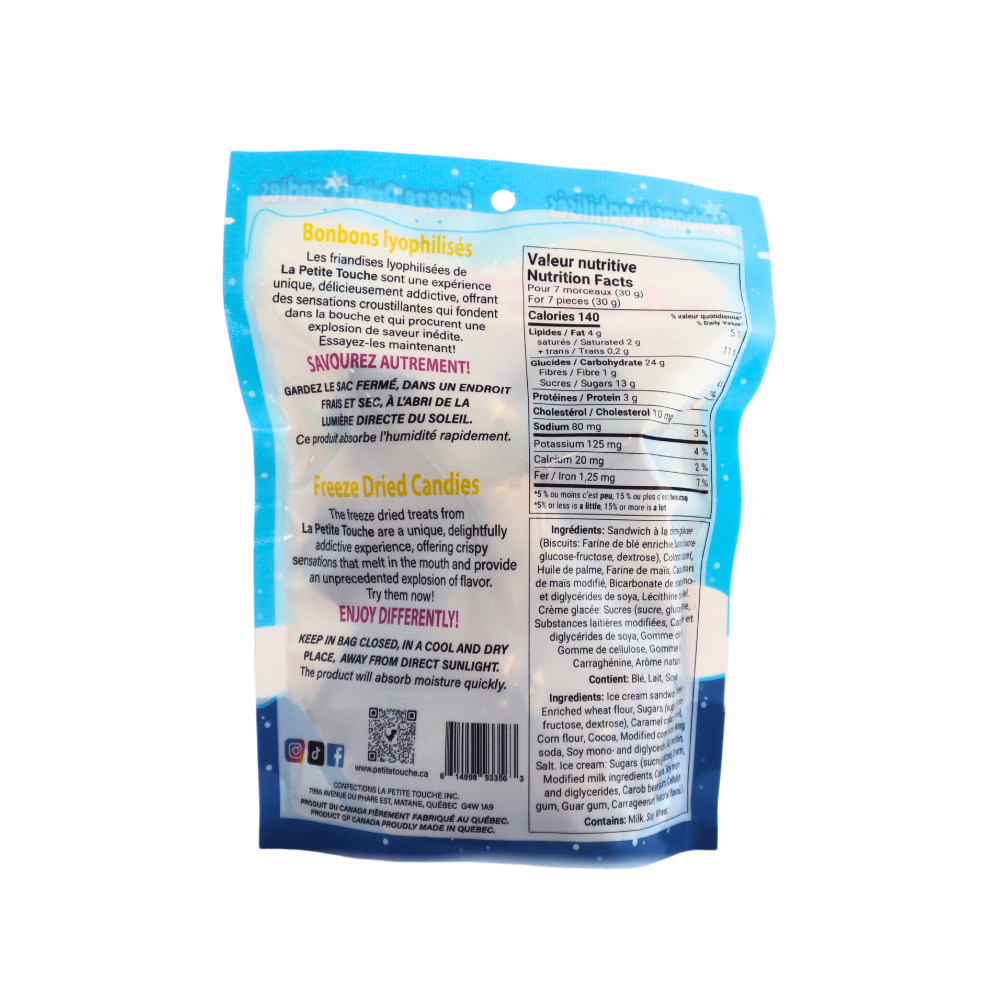 Sandwich craquant vanille pépites - 60 g